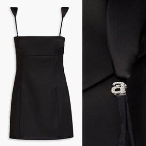 Alexander Wang Black Diamanté Charm Mini Sport Dress